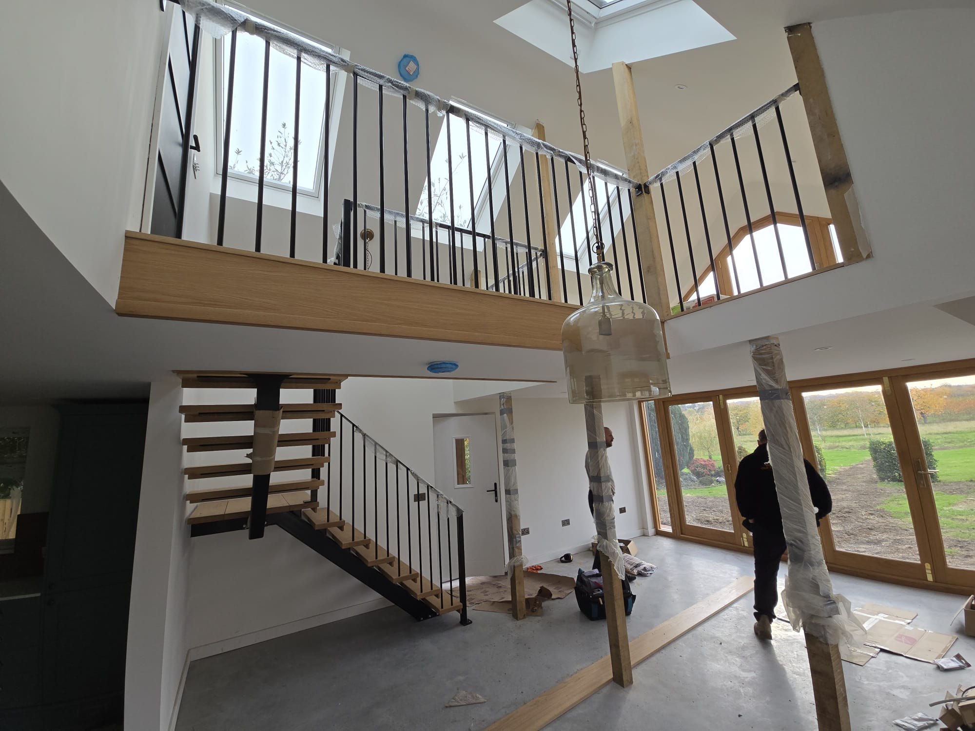 Bespoke staircase and railings installation by D&R Fabrications